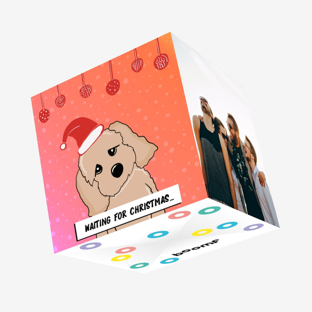 Waiting For Christmas Adorable Cavapoo Confetti-exploding Greetings Card