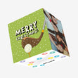 Merry Christmas Golf In Green Confetti-exploding Greetings Card