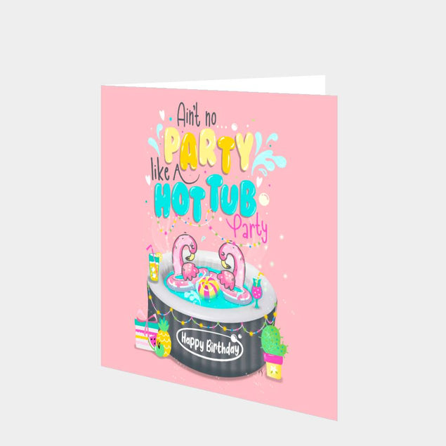 Hot Tub Party Card