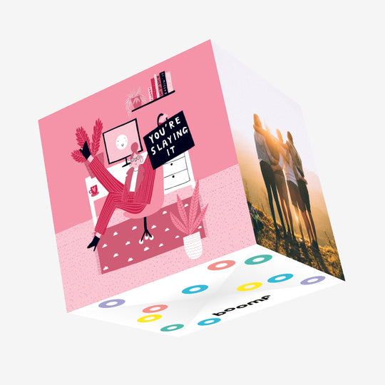 You're Slaying It New Job Confetti-exploding Greetings Card