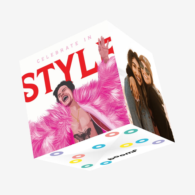 Harry Styles Celebration Confetti-exploding Greetings Card