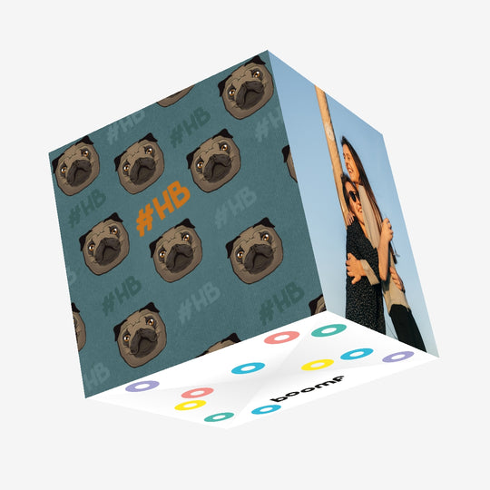 Pugs #HB Confetti-exploding Greetings Card