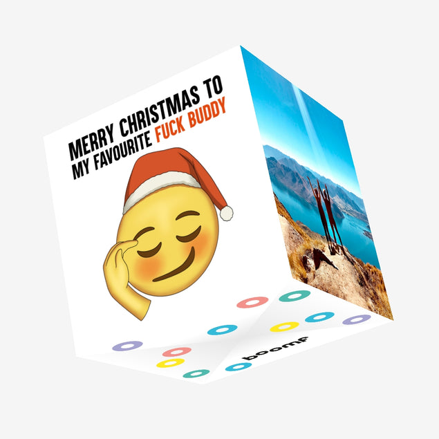 Merry Christmas My Favourite Fuck Buddy Confetti-exploding Greetings Card