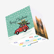 Vintage Style Collecting The Christmas Tree Confetti-exploding Greetings Card