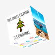 Fake Smiles Everyone Christmas Confetti-exploding Greetings Card