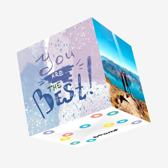 You Are The Best Violet Confetti-exploding Greetings Card