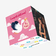 Flying Stork It's A Girl New Baby Confetti-exploding Greetings Card