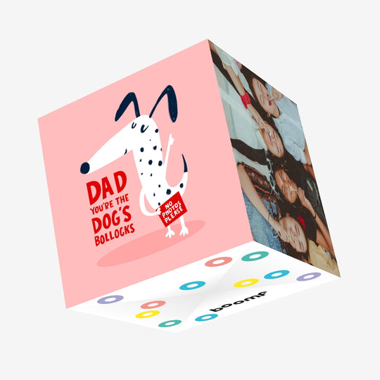 Dad Dog's Bollocks Father's Day Confetti-exploding Greetings Card