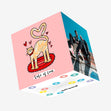 Cute Cat Love And Hearts Valentine's Confetti-exploding Greetings Card