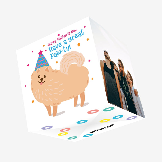 Father's Day Paw-ty Confetti-exploding Greetings Card