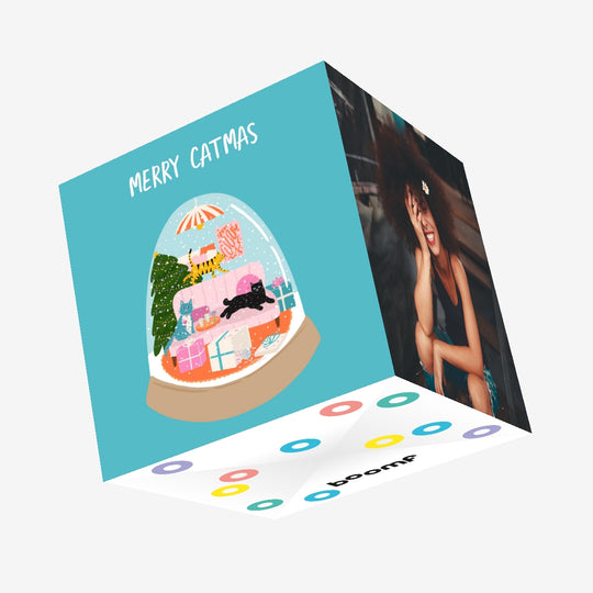 Merry Catmas Christmas Confetti-exploding Greetings Card