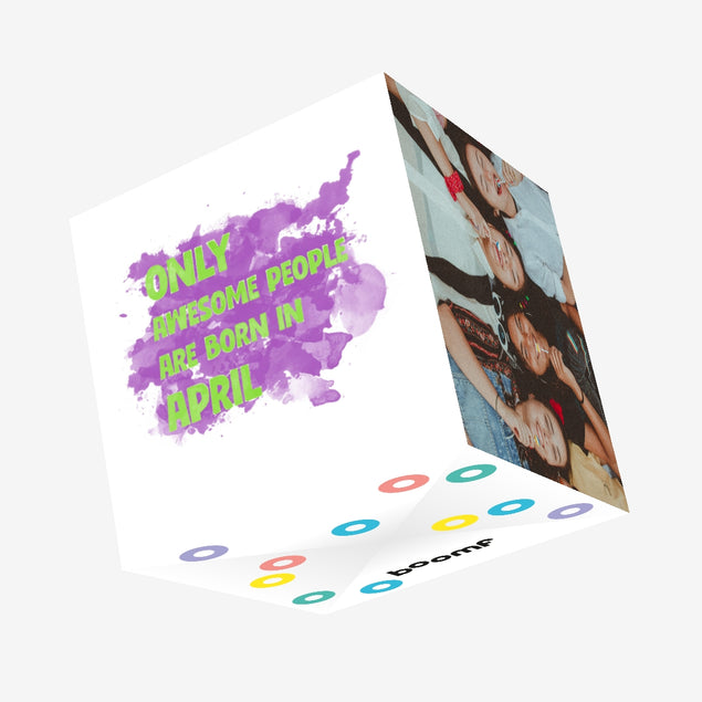 Awesome People Are Born In April Confetti-exploding Greetings Card