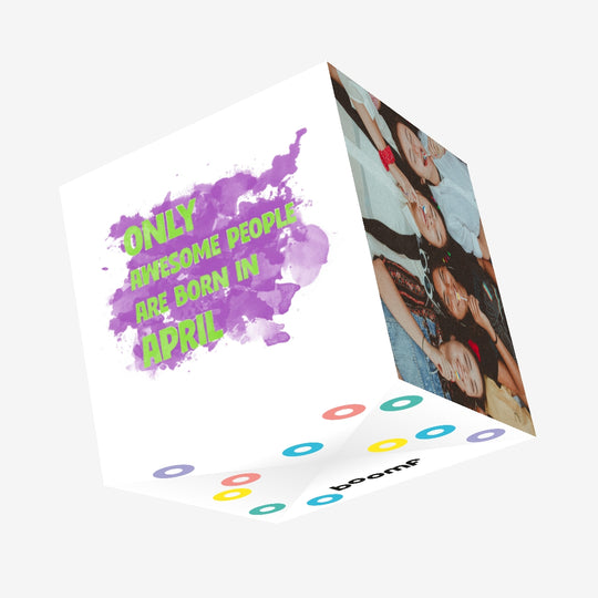 Awesome People Are Born In April Confetti-exploding Greetings Card