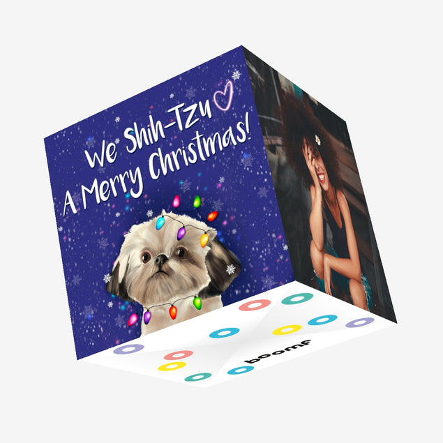 We Shih-tzu A Merry Christmas Confetti-exploding Greetings Card