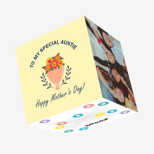 Special Auntie Mothers Day Confetti-exploding Greetings Card