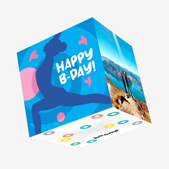 Happy Birthday Beautiful Pilates Confetti-exploding Greetings Card