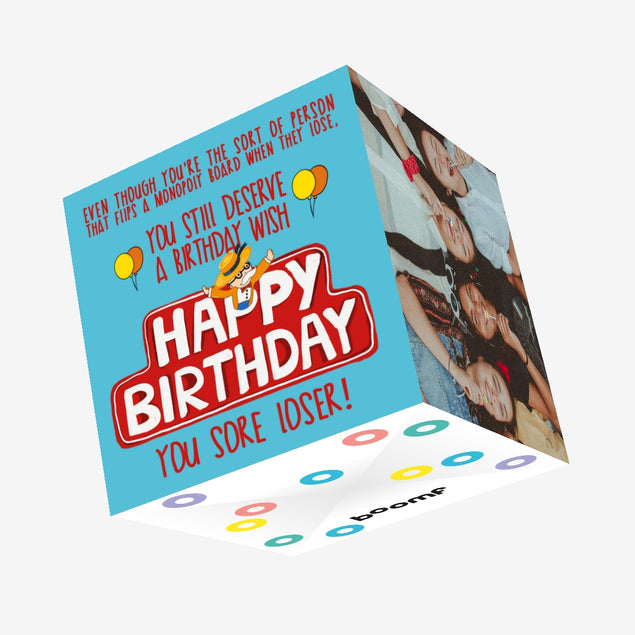 Monopoly Game Happy Birthday Confetti-exploding Greetings Card