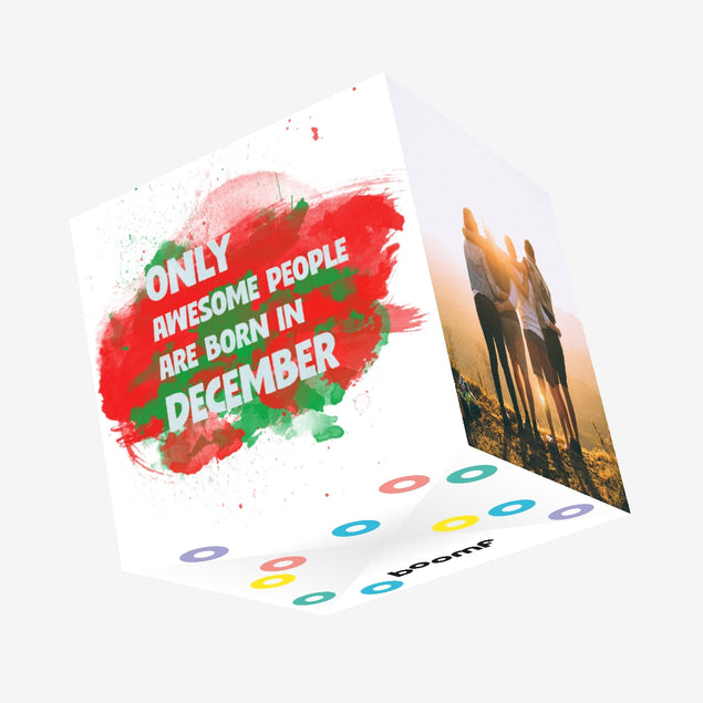 Awesome People Are Born In December Confetti-exploding Greetings Card