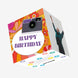 Happy Birthday Camera And Flowers Confetti-exploding Greetings Card