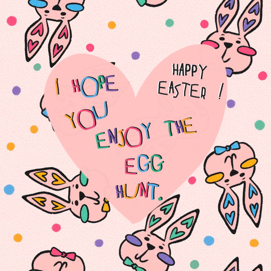 Bunny Egg Hunt Easter Card