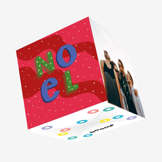 Noel Red Christmas Confetti-exploding Greetings Card