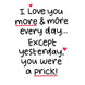 I Love You More And More Card