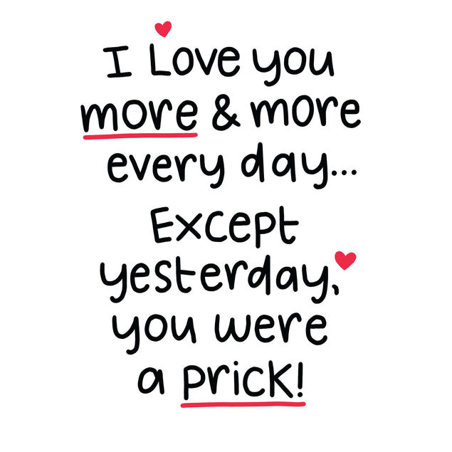 I Love You More And More Card