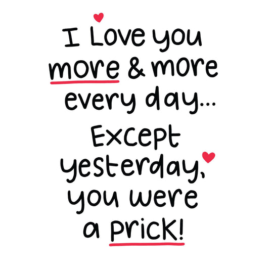 I Love You More And More Card