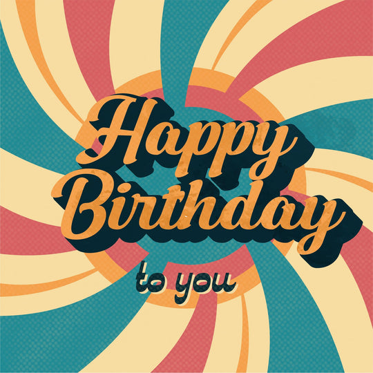 Happy Birthday To You Retro Style Card