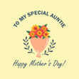 Special Auntie Mothers Day Card