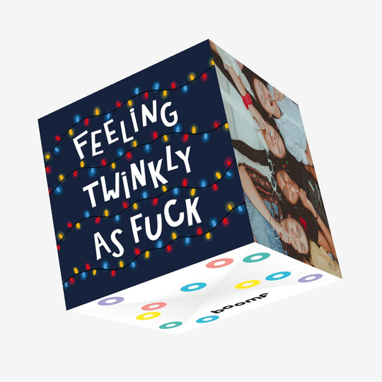 Feeling Twinkly Fairy Light Christmas Confetti-exploding Greetings Card
