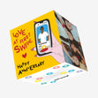Love At First Swipe Handsome Happy Anniversary Confetti-exploding Greetings Card