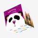 Purple Dotted Background Cute Panda Happy Birthday My Love Confetti-exploding Greetings Card