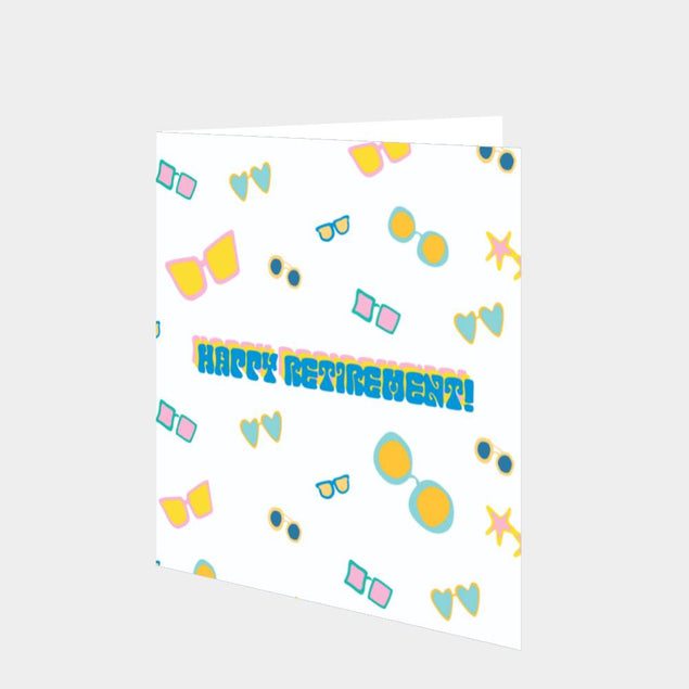 Happy Retirement Hippie Sunglasses Card