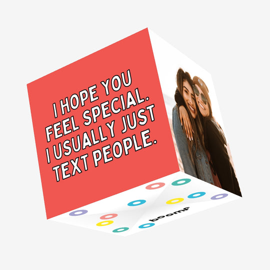 I Usually Just Text People Confetti-exploding Greetings Card