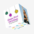 Happy First Christmas As My Lovely Wife Colourful Baubles Confetti-exploding Greetings Card