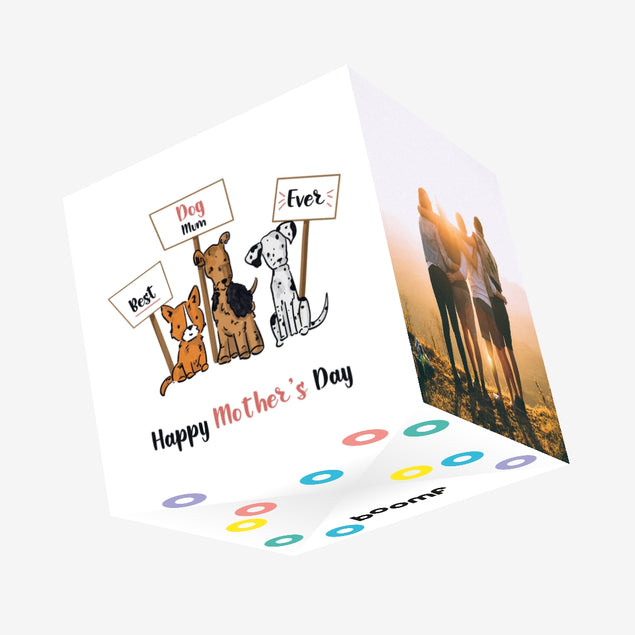 Best Dog Mum Ever Dog Friends Mother's Day Confetti-exploding Greetings Card