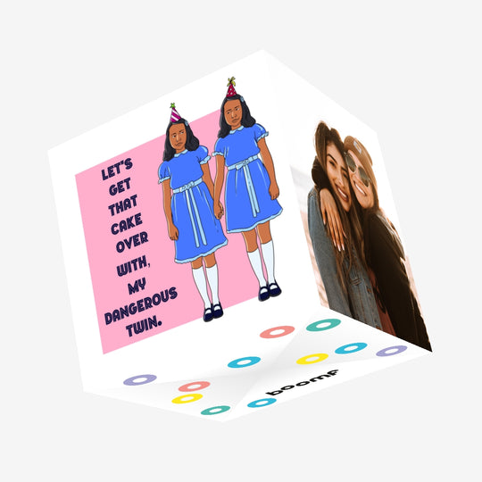 Happy Birthday Dangerous Twins Confetti-exploding Greetings Card