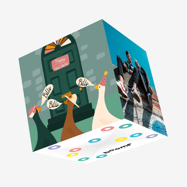 New Home Bills Bills Bills Confetti-exploding Greetings Card