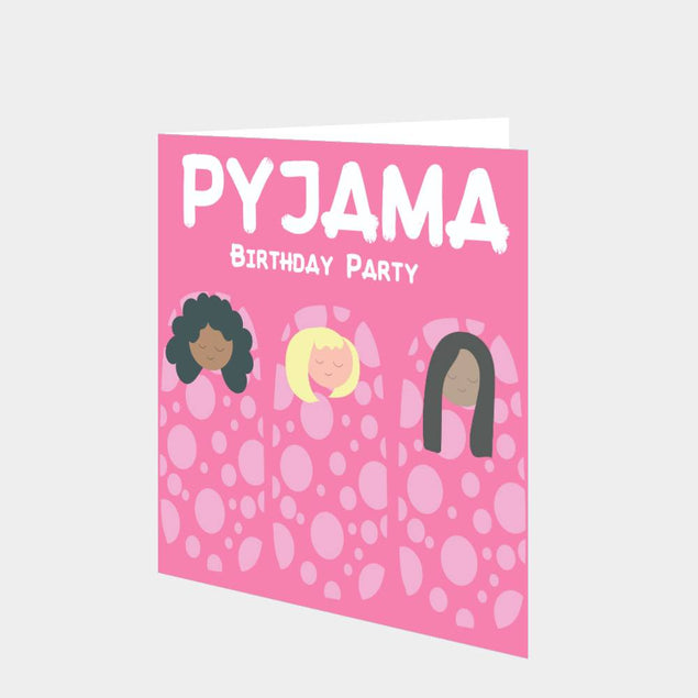 Pyjama Birthday Pink Card