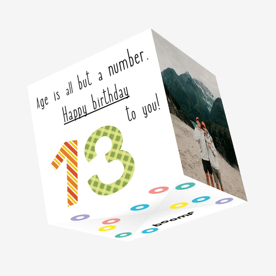 Happy 13th Birthday To You! Confetti-exploding Greetings Card