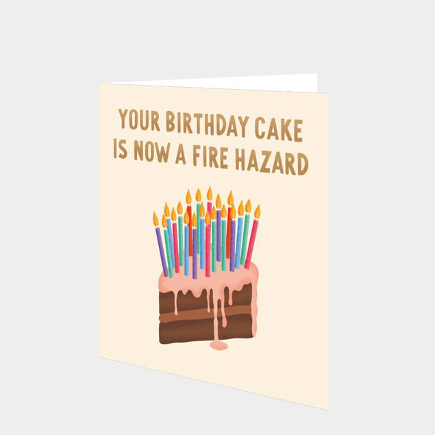 Birthday Cake Fire Hazard Card – Boomf