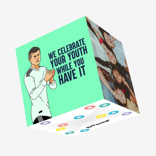 We Celebrate Your Youth While You Have It Happy Birthday Football Lover Confetti-exploding Greetings Card