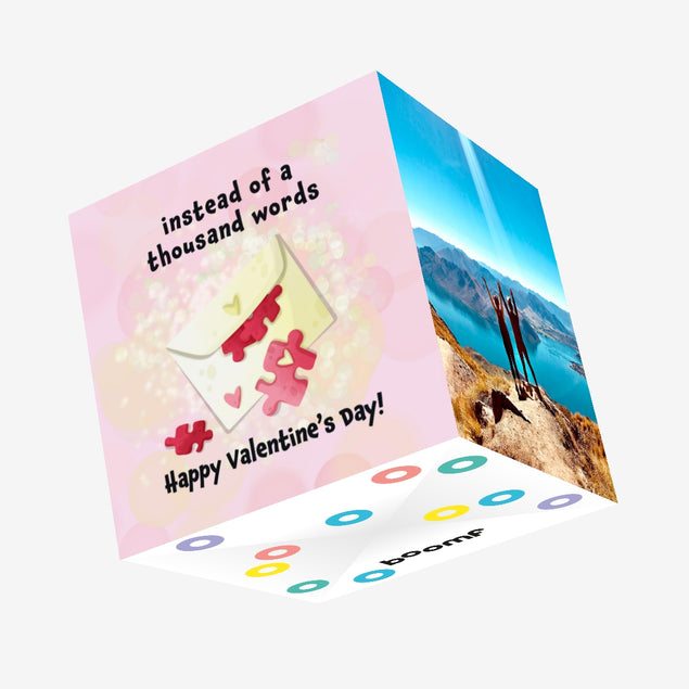 Puzzle Envelope Valentine's Day Confetti-exploding Greetings Card