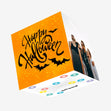 In Orange With Bats Happy Halloween Confetti-exploding Greetings Card