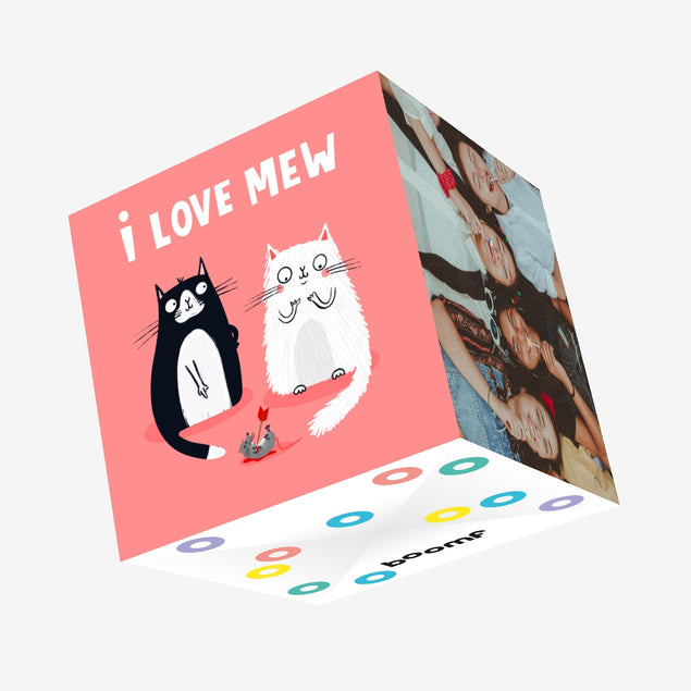 I Love Mew Love Confetti-exploding Greetings Card
