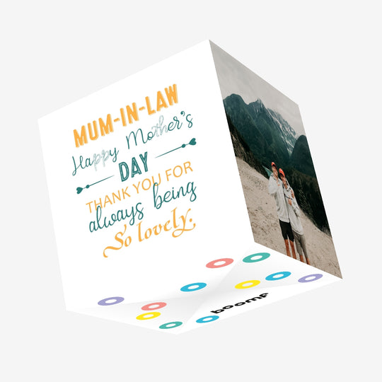 Mum-In-Law Happy Mother's Day Thank You Confetti-exploding Greetings Card