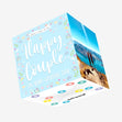Happy Couple Wedding Day Confetti-exploding Greetings Card