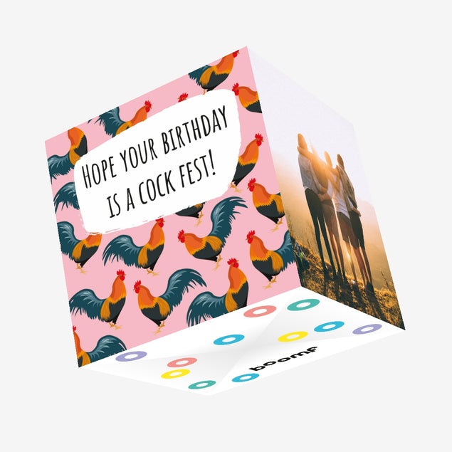 C**k Fest Confetti-exploding Greetings Card
