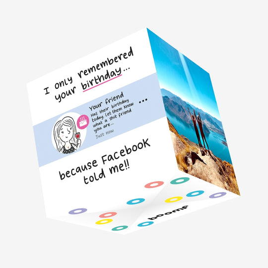 I Only Remembered Your Birthday... Confetti-exploding Greetings Card